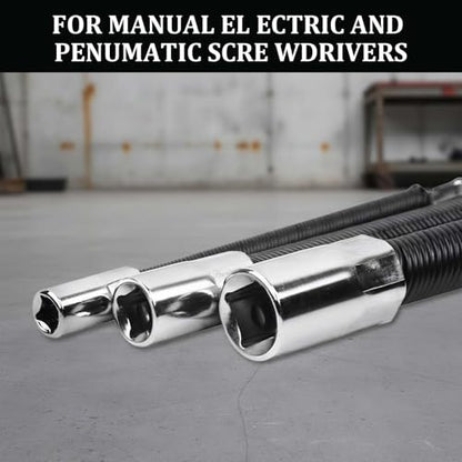 Flexible Socket Extension Bar Set, 3 PCS 1/4-1/2 Drive — DTMTD