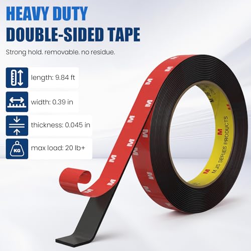Heavy Duty Double Sided Tape, 9.84ft 20LBS+ Industrial Heat Resistant