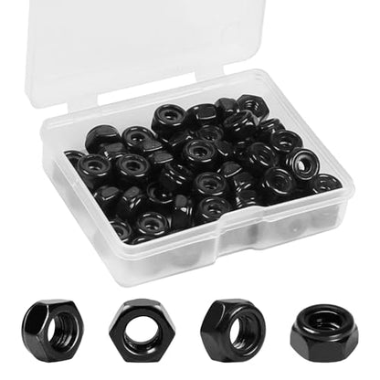 50Pcs #6-32 Nylon Insert Hex Lock Nuts Self-Locking Nut - size: #6-32; 50pcs