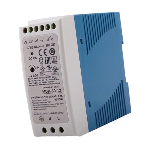 MDR-60-12 12V 5A 60W Industrial Switching Power Supply with Wide Input Voltage Range