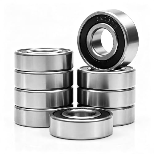 7 PCS 6203-2RS Deep-Groove Ball Bearings, 17x40x12mm-Double Seal Bearings - size: 6203-2RS