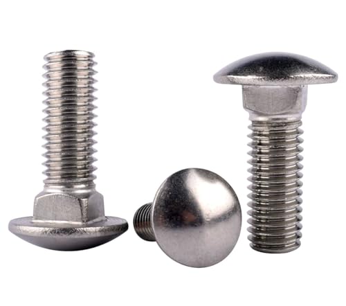 5/16-18 x 1-3/4" Carriage Bolts Screws, Round Head Square Neck, 304 Stainless Steel 18-8, UNC Coarse Fully Thread, Quantity 8Pcs - size: 5/16-18 x 1-3/4" (8 Pcs)