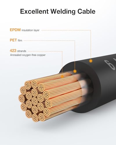 6 Gauge Wire Heavy Duty Battery Cable, 5FT Red + 5FT Black - color: 6awg, size: 5ft