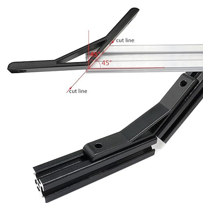 4 Set 45 & 135 Degree 2020 Aluminum Extrusion Corner Angle Brackets - style: 45 135D20-4P