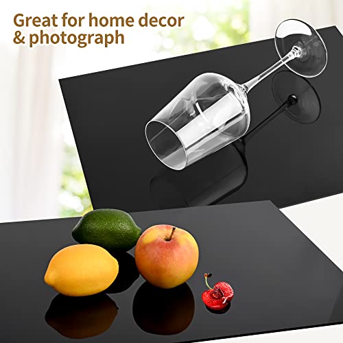 Lesnlok 2 Pieces 12 x 12 Black Acrylic Sheet 1/8 inch Thick 3mm Black Plexiglass Sheet, DIY Materials for Home Decor, Handcraft, Painting, Photography,Switch Panel, Display Stand - size: 12 x 12 x 1/8