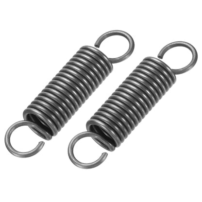 PATIKIL Extension Spring, 2pcs Wire Diameter 0.1", OD 0.7", Free Length 3.2" Spring Steel Dual Hook Tension Springs for Lawn Tractor Home Repairs DIY, Grey - size: 2.5*18*80mm