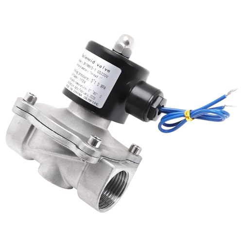 SUS304 Electric Solenoid Valve - 1" NPT 110V AC Stainless Steel Normally Closed Valve for Water Air Gas Fuel Oil - size: 1 Inch