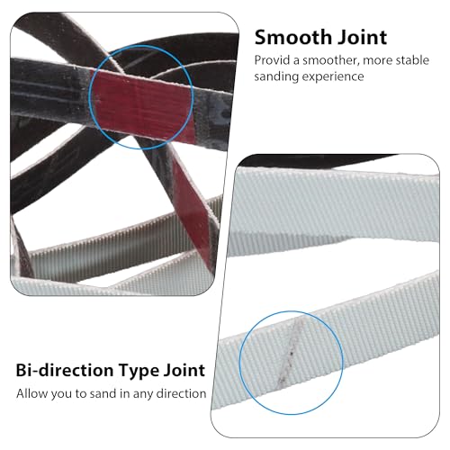 1/2 x 18 Inch Sanding Belts 5000 Grit, 10 Pack -Ultra Fine Pyramid Alumina Abrasive Belts for Air File Belt Sander, Auto Clear-Coat, Woodworking & Metal Finishing, 1/2x18 Inch Sander Belt - color: 5000 Grit (10 Pack)