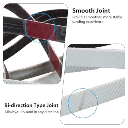 1/2 x 18 Inch Sanding Belts 5000 Grit, 10 Pack -Ultra Fine Pyramid Alumina Abrasive Belts for Air File Belt Sander, Auto Clear-Coat, Woodworking & Metal Finishing, 1/2x18 Inch Sander Belt - color: 5000 Grit (10 Pack)