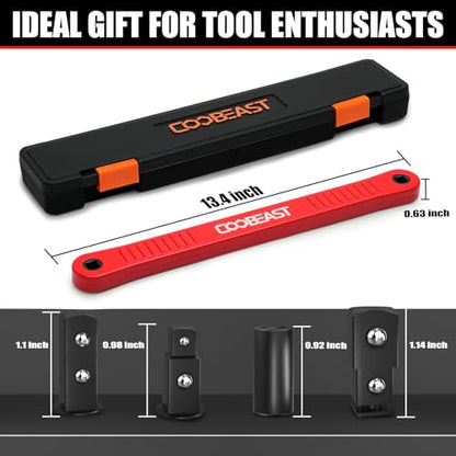 3/8" Offset Extension Wrench Impact Ready Socket Wrench Extender Tool（Red） - color: Red, size: 13.4 inch