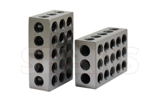 Shars 1 Pair 25-50-75 Economy Blocks (25mm x 50mm x 75mm") w/23 Holes 303-5700 P] - size: 25 x 50 x 75mm blocks