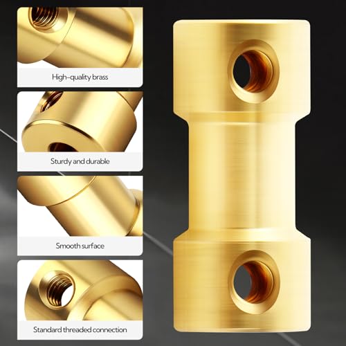 10pcs 2.3mm to 3mm Shaft Coupler, Brass Set Screw Couplings, Motor Shaft Coupler - size: 2.3mm to 2mm