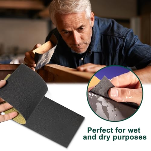 20PCS Sand Paper 180 Grit Sandpaper Sheets, 9 x 3.6 Inch Wet Dry Sandpaper Sheets, Sand Paper for Metal, Wood Furniture, Automotive and Crafts - color: G-180 Grit 20pcs