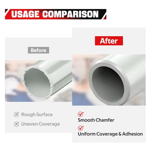 BARTOO Deburring Tool PVC Reamer Chamfer Tool for 1-1/4" to 4" Pipes