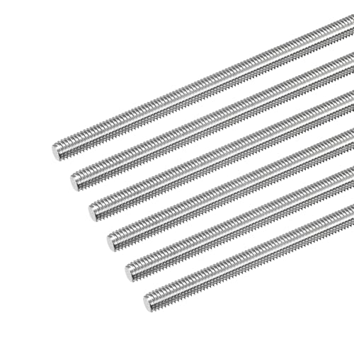 MECCANIXITY Fully Threaded Rod M6 x 300mm 1mm Thread Pitch 304 Stainless Steel Right Hand Threaded Rods Bar Studs 6 Pack - size: M6 x 300mm