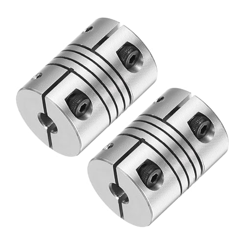 MECCANIXITY 2Pcs 4 to 8mm Flexible Shaft Coupling 20mmL 15mmDia - size: 4 to 8mm