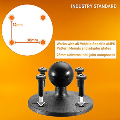 iBOLT Round AMPS Adapter Plate 25mm / 1" Composite - color: 25mm Round Composite