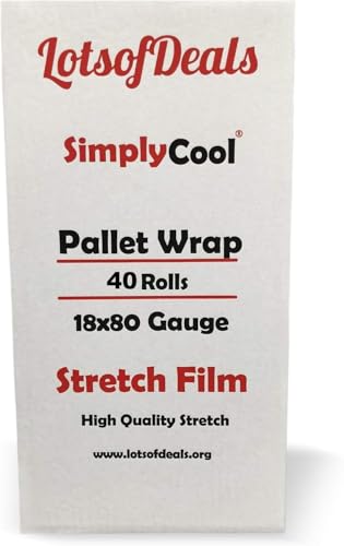 Simply Cool 40 Pack Stretch Wrap 18 Inch 80 Gauge Shrink Wrap - color: Clear, size: 40 Pack