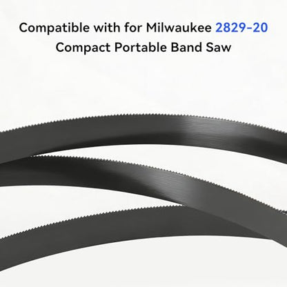 35-3/8 Inch Bandsaw Blade 24 TPI for Milwaukee 48-39-0539 Portable Band Saw Blade, 35-3/8" x 1/2" x .020" 24 TPI Compact Band Saw Blade, 3 Pack - size: 35-3/8" x 1/2" x .020", 24 TPI, 3 Pack
