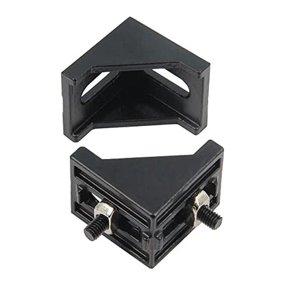 10PCS Extruded Aluminum Profile 4040 Corner Bracket Right Angle with Screws for 8mm Slot Aluminum Extrusion Profile 4040 Series (4040-Black-10 with Screws) - style: 4040-Black-10 with screws