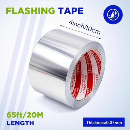 12" J Roller with Aluminum Foil Flashing Tape Kit 4"x 65 ft