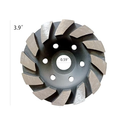 4-Inch Concrete Grinding Wheel, 5/8-11, Black - color: Black