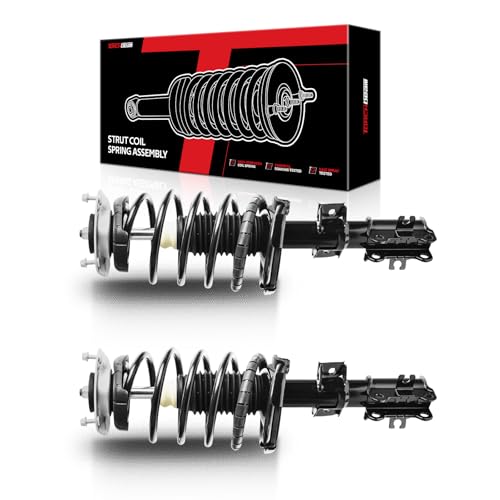 1331587 Torchbeam Shock Absorber Struts with Coil Springs Set of 2 Compatible with Volvo S80 1999 2000 2001 2002 2003 2004 2005 2006 Complete Struts Shocks Assembly - size: Volvo S80 1999 - 2006
