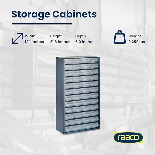 Raaco Steel Storage Cabinet, Tall 48-Drawer (C12-48) - size: Tall-48D