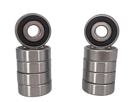 DEEG 10 PCS 1615-2RS Deep Groove Ball Bearing 7/16" x1-1/8 x3/8 - color: 1615-2RS, size: 7/16"x1-1/8"x3/8"