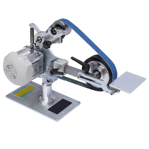 1x30" Polishing Grinding Tool 550W Horizontal/Vertical Electric Grinder Sander Tool 110V Auto Body Tools W/Motor Belt Sander for Metal Working Wood Metal Stone and Scissors Sanding - color: 550w（horizontal/Vertical）