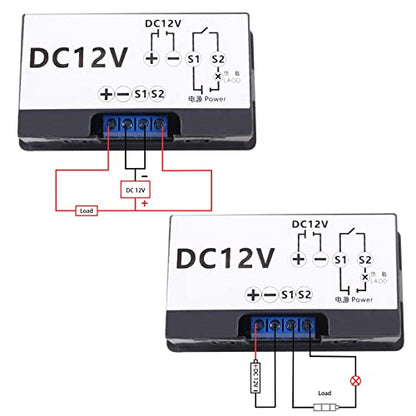 2Pcs Timer Delay Relay DC 12V 20A Programmable LED Digital Cycle Delay Relay Timer Module Switch ON-Off Control 0ms-999h - color: DC 12V