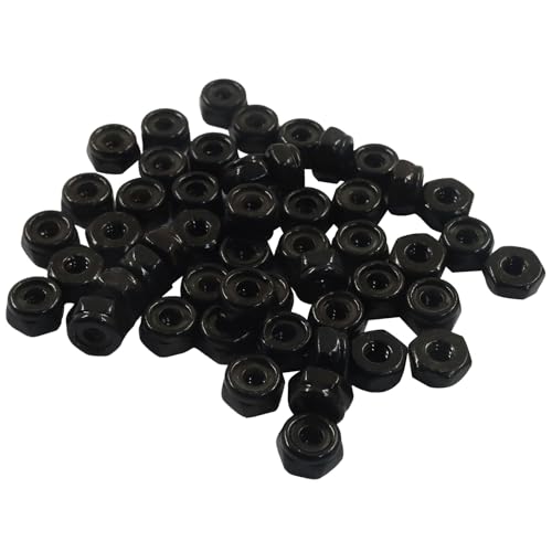 50 Pack #6-32 Nylon Insert Hex Lock Nuts, 304 Stainless Steel - size: #6-32