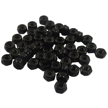 50 Pack #6-32 Nylon Insert Hex Lock Nuts, 304 Stainless Steel - size: #6-32