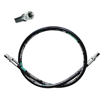 LingCheng 26711-04-04RW Hydraulic Hose Swivel Assembly 1/4 ” Hydraulic Hose with Female JlC X Female JlC 60 ”Long5800 psi, Black - size: 60"L x 0.25"W