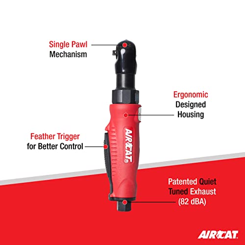 AIRCAT Pneumatic Tools 801: Composite Ratchet 320 RPM, 35 ft-lbs Maximum Torque - 3/8-Inch - size: 3/8-Inch (Pack of 1)