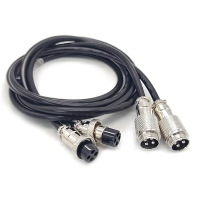3.28 ft GX16 4 Pin Male to Female Cable, GX16 4Pins Female to Male Head Aviation Cordset Electrical Connector Panel Mount Circular Metal Adapter Cordset for Ships 7A 125V 20AWG (1meter) - size: GX16 4Pin