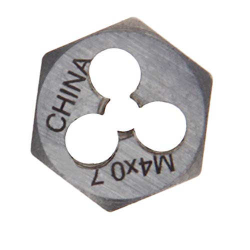 Utoolmart Hex Rethreading Die, M4 x 0.7 Pitch, Carbon Steel Thread Die, Hex Rethreading Die Machine Thread Die, Hexagon Taper Pipe Die, 1 Pcs - size: M4×0.7 Standard Teeth