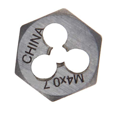 Utoolmart Hex Rethreading Die, M4 x 0.7 Pitch, Carbon Steel Thread Die, Hex Rethreading Die Machine Thread Die, Hexagon Taper Pipe Die, 1 Pcs - size: M4×0.7 Standard Teeth