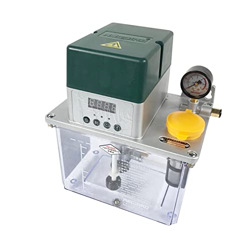 TECHTONGDA Automatic Lubricating Oil Pump 110V Lubrication Oiler Digital Numerical Control Gear Lubrication Pump Oiler with 3L Tank Capacity for CNC Punching Lathe Cutting Milling Machine - size: 3L Tank Capacity