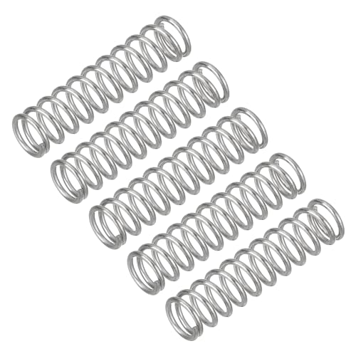 uxcell 5Pcs Compression Spring, Wire Diameter 0.039", OD 0.31", Free Length 1.38" 304 Stainless Steel Coil Mechanical Compressed Spring, Silver - size: 0.039" x 0.31" x 1.38"