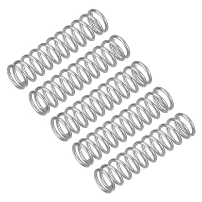 uxcell 5Pcs Compression Spring, Wire Diameter 0.039", OD 0.31", Free Length 1.38" 304 Stainless Steel Coil Mechanical Compressed Spring, Silver - size: 0.039" x 0.31" x 1.38"