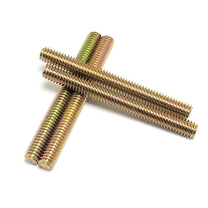 8pcs Color Zinc Full Thread Screw 5/16x3 Stainless Steel Full Thread Rod for Furniture Mounting Assembly Fastening