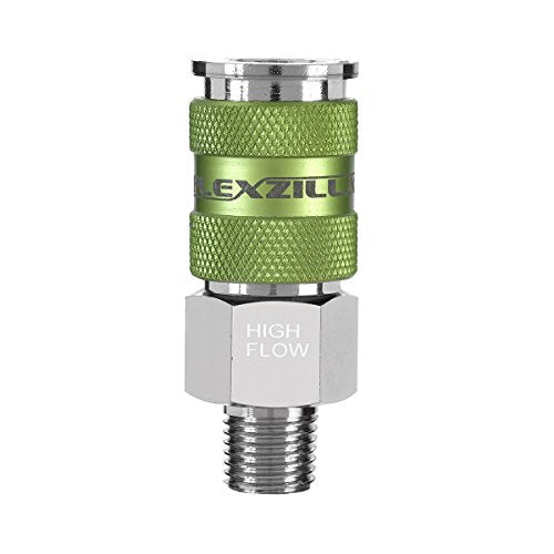 Flexzilla Pro High Flow Coupler, 1/4" Body, 1/4" MNPT - A53426FZ - style: Coupler MNPT
