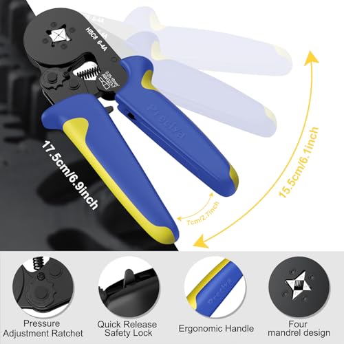 Preciva Ferrule Crimping Tool with 2000Pcs Wire Connectors, AWG23-7 - color: Blue