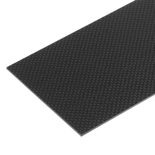 MECCANIXITY 1 Pcs Carbon Fiber Sheet 100x250x2mm Glossy Surface Pultruded Flat Carbon Fiber Board Plate Plain Weave Panel Sheet for Kites RC Airplane - size: 100x250x2mm, style: Glossy