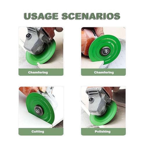 5Pcs Premium 4.5 Inch Diamond Cutting Disc for Angle Grinder - Ultra-Thin, Chip-Free, and Versatile for Tile, Marble, and Glass Cutting