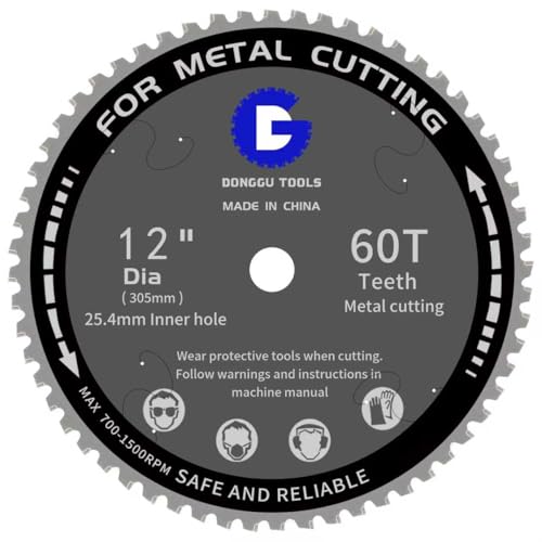12 in Metal Circular chop Saw Blade for Evolution Saw Carbide Cutting Blade - size: 12inch-60T