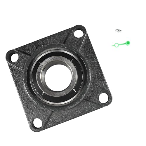 HQRP UCF211-32 Pillow Block Bearing 2-inch Bore, 4-Bolt Flange Mounted, Solid Base, Self-Alignment, Square