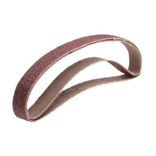 uxcell 2pcs 2-1/2" x 16" Sanding Belts 80 Grits Aluminum Oxide Abrasive Belt Sander Paper Sanding Papers for Metal Wood Grinding Polishing, Reddish Brown - size: 80 Grits