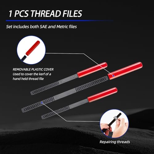 15 PCS Metric Thread Chaser Set & Thread Repair Kit - size: 15 Pcs